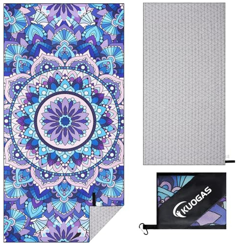 KUOGAS Telo Mare xxl 200×100 cm, Asciugamano Grande In Microfibra Ad Asciugatura Rapida, Telo Bagno Senza Sabbia, Coperta Da Spiaggia Donna