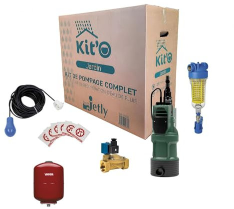 Kit'o Jardin - Kit De Pompage Immergée Pour Récupérateur D'eau De Pluie
