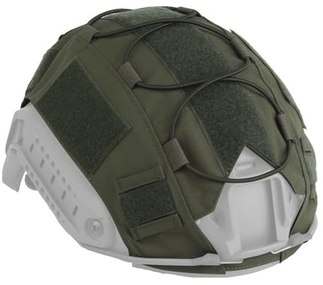 Peminkoo M.ulticam Taktische Helmabdeckung mit elastischer Kordel für Fast PJ BJ MH Helme Militar Airsoft CS War Battle Helmtuch M L Größe
