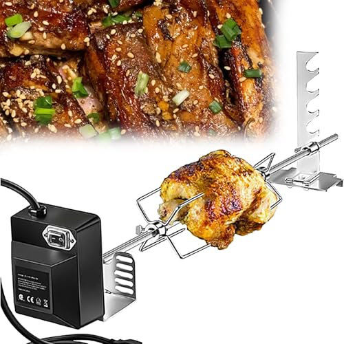Kit Girarrosto Per Griglia A Gas Elettrica In Acciaio Inossidabile, Griglia Portatile Per Spiedo, Barbecue Da Campeggio All'Aperto, Utensili Da Cucina Regolabili, Set Per