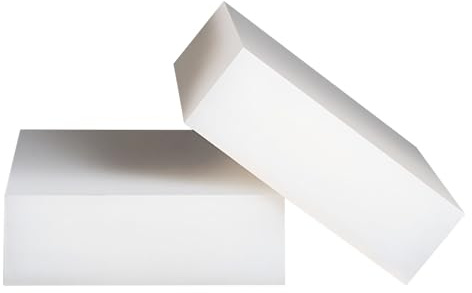 Schwingungsdämpfende Gummipolster, Silikonkautschukplatte, Bankblock, Bodenkissen, 5 mm Dicke, weiß, mehrere Größen, 18 Stück(150mm x 150mm)