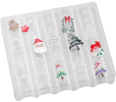 Moule en silicone 3D pour ongles créatifs en forme de fleur de Noël