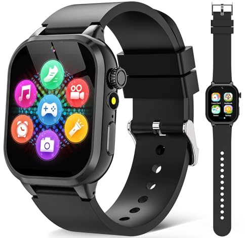 Semloo Kids Smart Watches for Girls Boys Toys Ages 4-12 with 30+ Games Video Recorder Music Alarm Clock Learning Card HD Touchscreen 4 5 6 7 8 Year Olds Birthday Gift