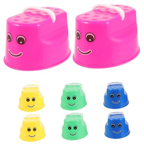 Toyvian 8 Stück Balance Stelzen Aus Widerstandsfähigem Kunststoff Bunte Kinderspielzeug Stelzen Für Frühes Gleichgewichtstraining Spielzeug Für Kinder Zum Üben Von Balance Und Beweglichkeit