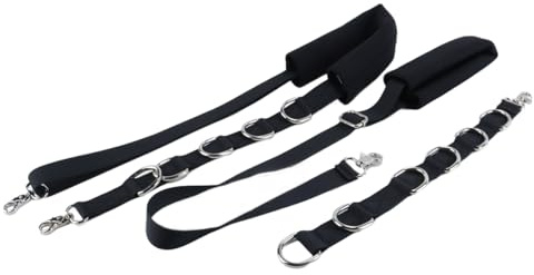Durlo Cinghia per la toelettatura del cane, in nylon, con anello di ritenuta, con cappio, per cani, con estensione regolabile, con guinzaglio a trazione con anelli a D per cani di piccola
