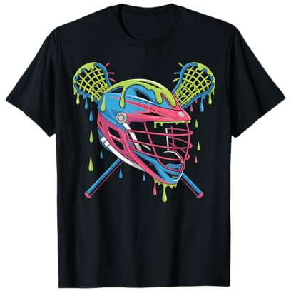 Slime - Casco de Lacrosse con Palos Cruzados Cool Lacrosse Camiseta