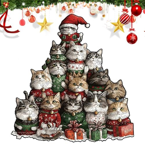 Jeu De Puzzle,Design De Chat Animal | Casse-têtes de Design Animal Chat de 194 pièces pour Adultes - pour Hommes Femmes Garçons Filles Jeunes Adolescents Mari Fils Fille Famille et Amis