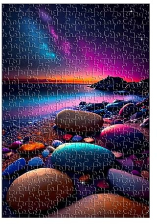 Puzzle 120 Piezas Cielo Estrellado Guijarro 25x20 cm Rompecabezas para Adultos Puzzle Imposible Desafío Juego Educativo, Regalos para Mujer y Hombre Puzzles Adultos 120 Piezas