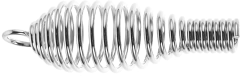 TOPPERFUN Poignée à Ressort en Acier Inoxydable Chromé N°2, Poignée de Porte Spiralée pour Poêle à Granulés et Barbecue Extérieur, Accessoire de Remplacement Résistant la Chaleur, Usage