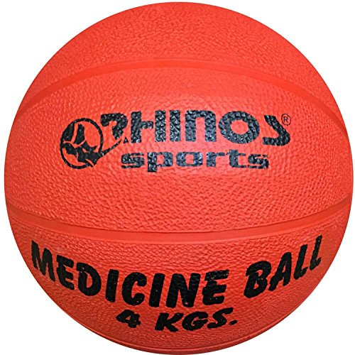 RHINOS sports Medizinball, Gymnastikball erhältlich in 800 g, 1 kg, 1.5 kg, 2 kg, 3 kg, 4 kg, 5 kg