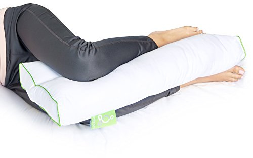 Sleep Yoga Back Sleepers & Side Sleepers, Ergonomically Designed Down Alternative Between & Under Pillow for Knee Support, Hypoallergenic & Washable, 26 x 13 x 3/One Size White