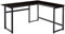 ZINUS Luke 135 cm Escritorio metálico negro de esquina | Escritorio para ordenador en forma de L | Escritorio de oficina | Montaje sencillo y sin pernos