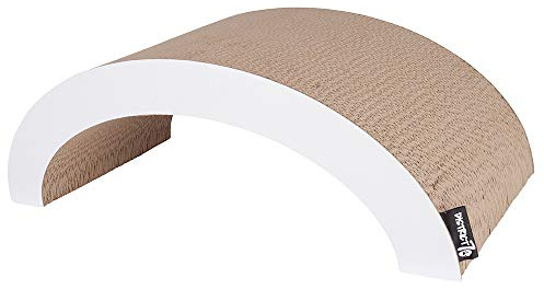 District 70-4725 - Arch Kratzmöbel - Kratzbett aus Wellpappe - Größe S (60 x 28 x 20 cm), weiß