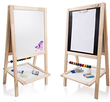 AZZAP Kindertafel Standtafel Schreibtafel Maltafel Magnettafel Abakus Holz Tafel SOFIA