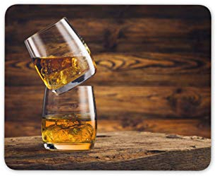Whiskey on The Rocks Tapis de Souris Pad - Chêne Vieilli Bar Bois # 16204 Ordinateur Cadeau