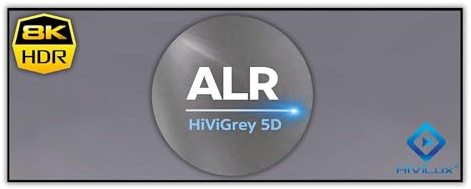 HiViLux® Ultra Thin Zero ALR RahmenLeinwand Rahmenlos Hochkontrast Grau Tuch: HiViGrey Cinema 5D/HDR Gain 1,35/Randlos/Not for UST (21:9 125Zoll Bild:292x125cm)