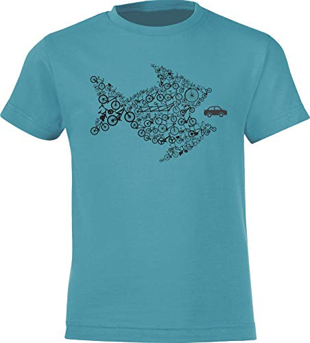 Barn t-shirt: Bikes of The World Organize! - Cykel present-e pojkar och flickor - cykelförare i Mountain Bike MTB BMX Roller Wheel Outdoor pojke barn - trafik sport trikot födelsedag