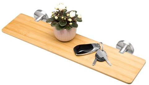 bremermann Bad-Serie Piazza Bambus - Badablage, Badregal ideal für Bad und Dusche, aus Bambus und Edelstahl, matt