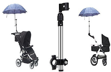 LL-Golf Universeller ausziehbarer Schirmhalter bis zu 40 cm | Für Fahrrad / Rollstuhl / Kinderwagen / Rollator / Golfwagen / Regenschirmhalter / umbrella holder Halter