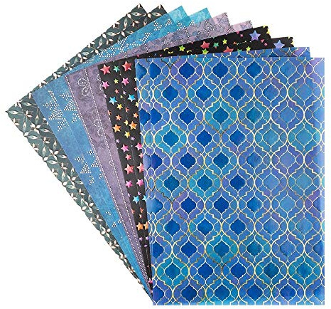 Ideen mit Herz Dekorpapier | Motiv-Transparentpapiere Deluxe | geprägt | farbig | Spotlack-veredelt | DIN A4 | 150g/m² | 10 Bogen | Bastelpapier mit Muster (Ornamente)