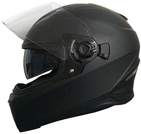 Integralhelm Helm Motorradhelm Rollerhelm RALLOX 69-2 Größe XL matt schwarz mit Sonnenvisier