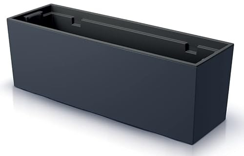 R.G. Blumenkasten Blumentopf Balkonkasten Pflanzkasten Blumenkübel Urbi Matt Finish mit Pflanzeinsatz (600 Anthrazit)