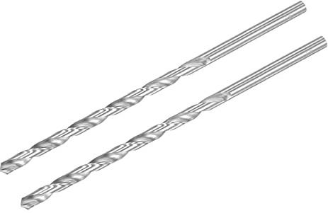 sourcing map 2 Stk. HSS Spiralbohrer (Hochgeschwindigkeitsstahl) Extra lange Twist Bohrer 8,5mm Bohrdurchmesser 250mm Länge