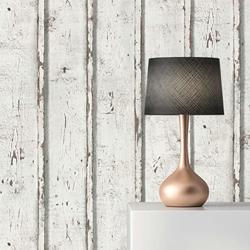 TADESSI Tapete Holzoptik Vittoria M1-No.899 Vliestapete Weiß Creme Vintagetapete für Wohnzimmer Schlafzimmer Küche
