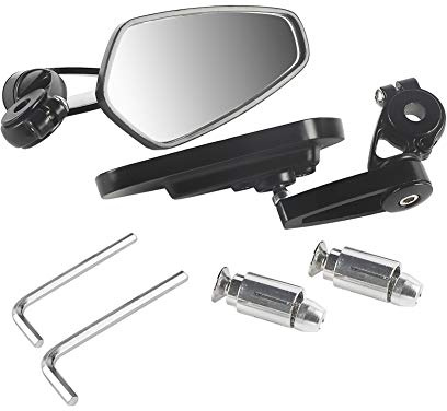 Rétroviseurs Latéraux de Moto Universels CNC 22mm pour MT-03 MT-09 FZ-0, Vue Claire, Paire de Miroirs de Guidon