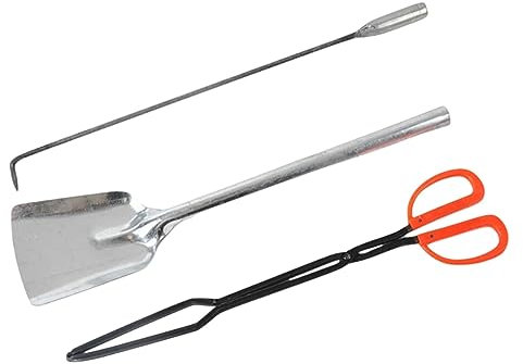 Yardwe 1ensemble Set Outils De Barbecue Avec Pince à Longue Et Ergonomique Pour Cheminées Et Foyers Pratique De Nettoyage Manipulation Du