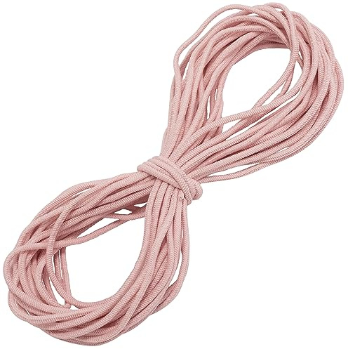 AERZETIX - C67276 - Elástico decorativo redondo 10 metros - diámetro 2mm - color rosa ceniza