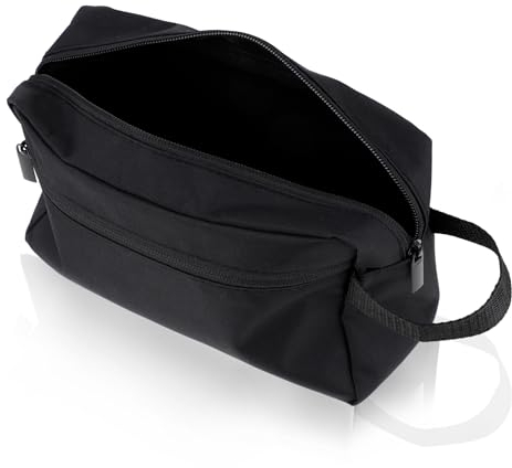 WLLHYF Reise-Kulturbeutel für Damen und Herren, wasserabweisend, Reise-Make-up-Tasche, tragbarer Organizer zum Aufhängen, Kosmetiktasche für Shampoo, Conditioner, Pinsel, Werkzeug-Set (Schwarz)