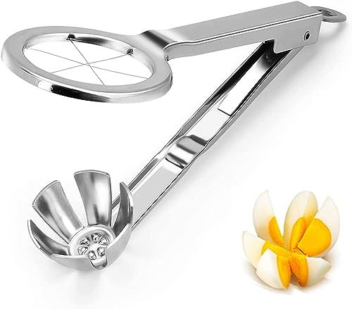 Norhogo Cortador de huevos, cortador de huevos, cortador de huevos de acero inoxidable, para cortar huevos cocidos, fresas, champiñones, ensaladas