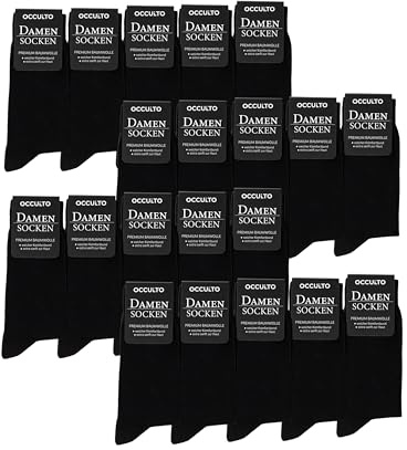Occulto svarta strumpor kvinnor 10-20 pack (modell: Hermine) 20 X Svart 35-38