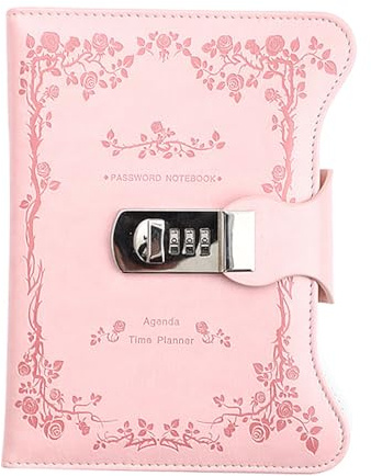 YEKUYEKU Lockable Diary, Combination Locked Journal, Lockable Notebook, Notebook with Lock, Personal Diary, Writing Journals Stationery for Girls Boys Women