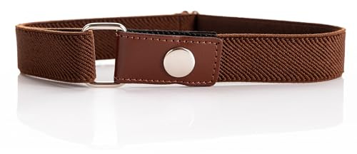 Olata Stretch-Kindergürtel mit Druckknopf, 1–6 Jahre, 25 mm, Braun