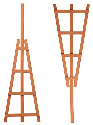 URBNLIVING 70 cm hoch, 2 Stück, natürliches Holz, Topfpflanzen, Rankgitter, erweiterbarer Pflanzenstützrahmen, für Innen- und Außenbereich, Balkon, Blumen, Wanddekoration für Terrasse, Garten,