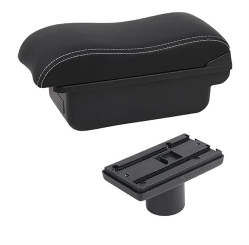 JBPIHZT Almacenamiento Decoración De Estilo De Contenido De La Tienda Central con Portavasos Accesorios para Seat para Ibiza 6j para Ibiza 6L Caja De Reposabrazos Caja Reposabrazos(B2 Línea Blanca)