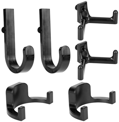 Tinoaly 6pcs Storage Shed Hooks for Suncast, Black J U Y-Shape Hanger Tool Heavy Duty Tool Hangers Hooks Garden Shed Accessories for Suncast Garage Wall Organization