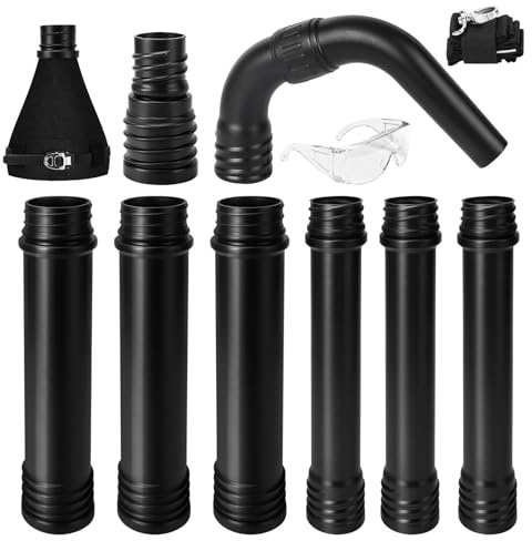 Buzzlett - Kit universal de limpieza de canalones para sopladores de hojas, herramientas de limpieza de canalones de 9.3 pies de largo para limpiar fácilmente las hojas y los desechos del techo