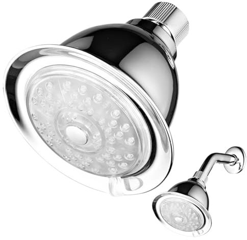 Cabezal de ducha LED, spray de alta presión con luces que cambian de color, brillo de agua sensible a la temperatura, actualización de ducha pequeña para el hogar, niños, invitados, experiencia