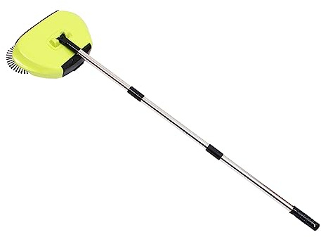 DECORNIJIA Hand Push Sweeper for Floor Cleaning Lightweight Broom and Dustpan Rotating Cleaning Mop for Home and Garage Use Random Color