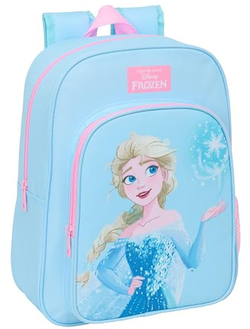 FROZEN - Mochila Escolar Infantil Animada, Mochila Niño, Mochila Infantil, Adaptable a Carro, Ideal para Niños en Edad Escolar, Cómoda y Versátil, Calidad y Resistencia, 26x11x34 cm