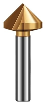 Brocas de fresado de chaflán de una sola flauta con orificio recto de 6,3/8,3/10,4/12,4/14/16,5 mm de diámetro y 60°, 1 unidad(10.4 * 60°)