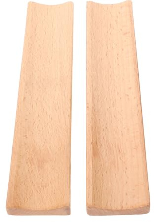 ROMISBABA 2 Pezzi Porta Mattarello in Legno Naturale 2 Pezzi, Supporto Anti-rotolamento Stabile per Cucina, Espositore Versatile per Mattarelli, Rulli da Pasticceria e Utensili da Forno, per