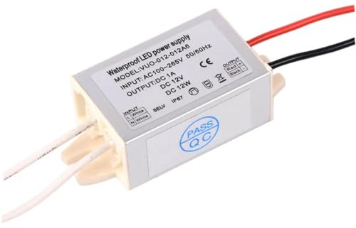 Fuente de alimentación impermeable IP67, 12V CC, 1A, 120V, 230V, controlador LED, gabinete G4 GY6.35, tira de luz, disco de luz, luz de campana extractora(Output 12V DC 1A)