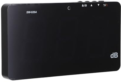 Jonlaki Misuratore di Decibel a Parete, Misuratore di Rumore a Parete, Fonometro, di Decibel, di Rumore, 30130dB, L di Montato a Schermo LCD da 0,6 Pollici di 30130dB per Of