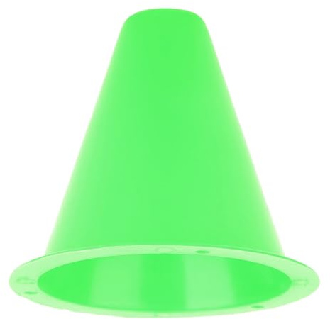 Aramox Fußball-Trainingshütchen, PE-Marker-Set, 10 Stück, 8,5 X 8,5 cm, Flache, Quadratische Unterseite, Helle Farbe für Fußballübungen, Fußball-Übungstrainer, und Sportler (Green)