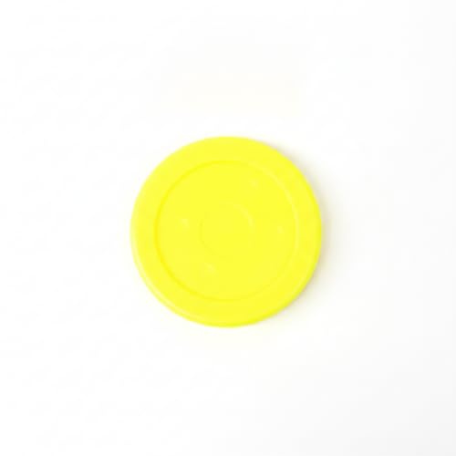 SiaBiced Discos Air Hockey Repuesto 73mm Plástico para Mesa Hockey Mesa, Pucks Juego, Amarillo