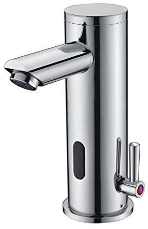 Gangang Rubinetto con Sensore Automatico Touchless Rubinetti Automatico per Bagno Sensore Caldo e Freddo in Vero Ottone a Mani Libere Controllo Della Temperatura a Maniglia Singola